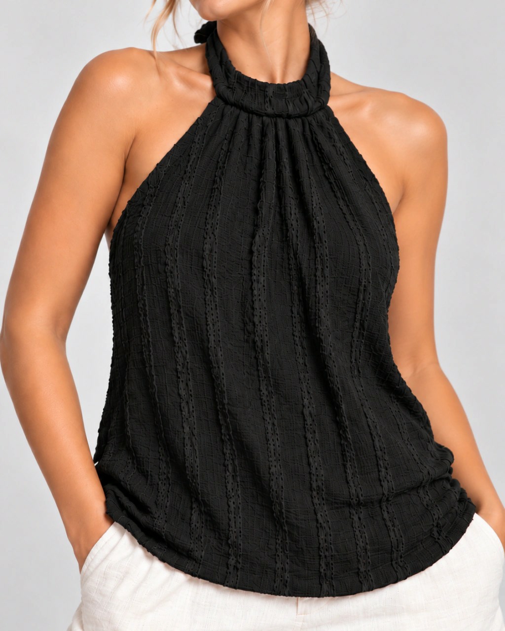 "blusa con Texturas para Atar" - Imagen 3