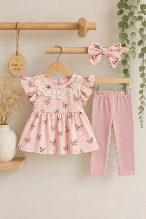 Conjunto Volado Flor