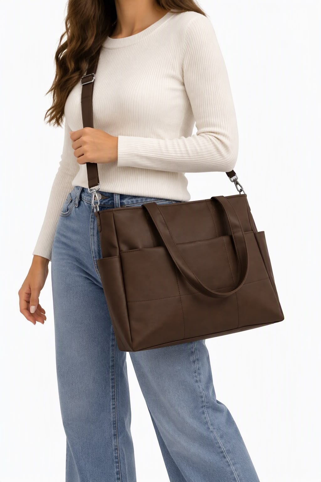 Tote Bag Bolsillo Pu Premium - Imagen 6