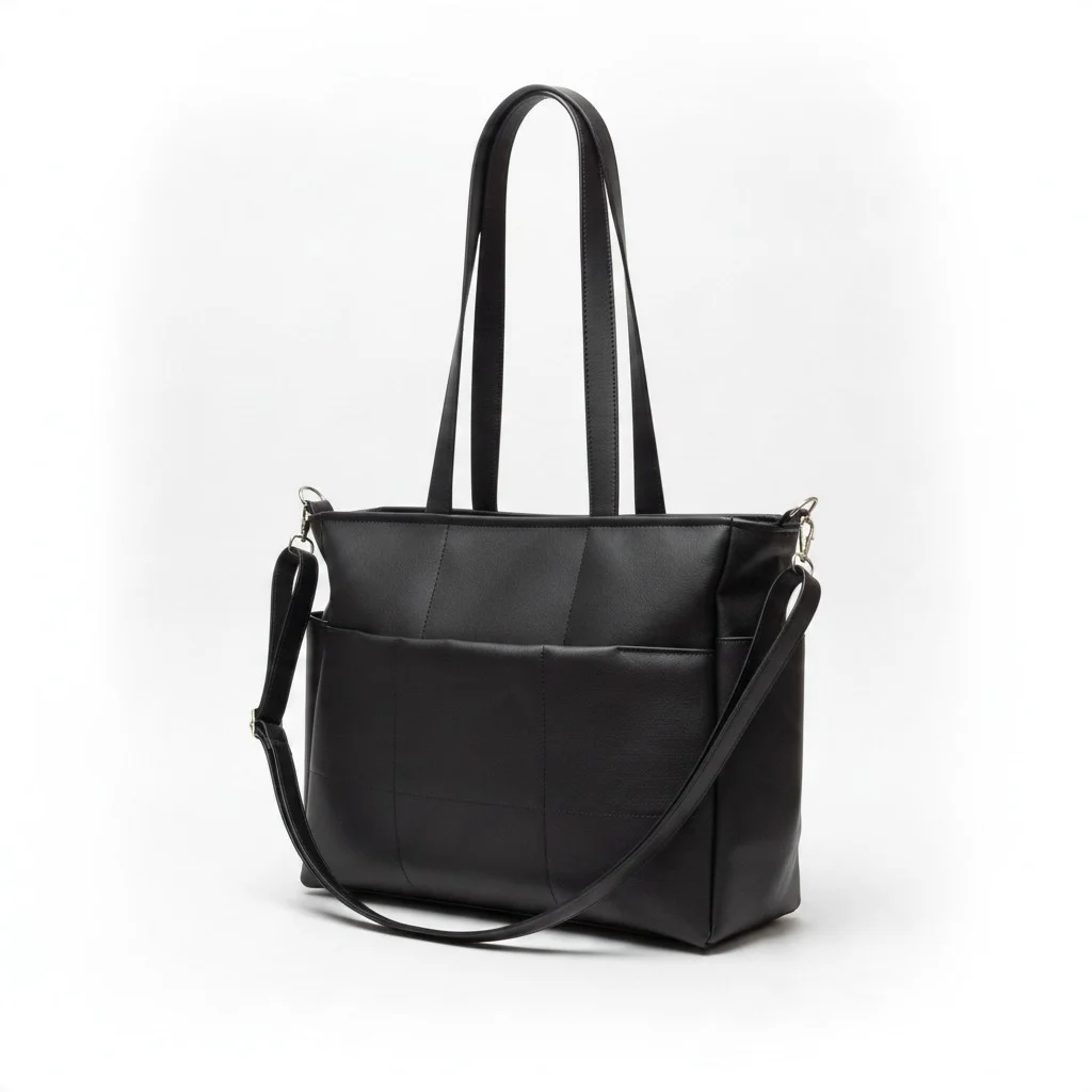 Bolso Tote con Bolsillo, 3 Bolsillos Exteriores, Forrada por Dentro, Marroquineria - Imagen 2