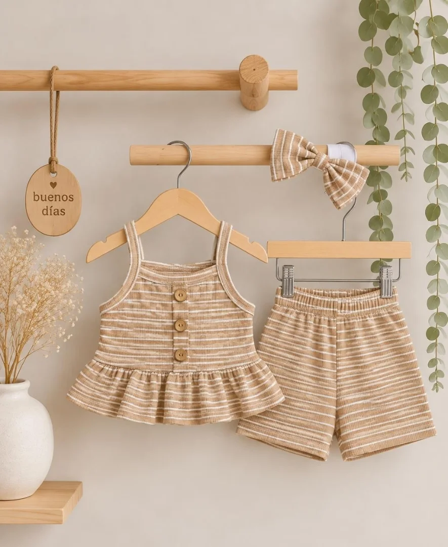 Conjunto Shorts Rayado - Imagen 1