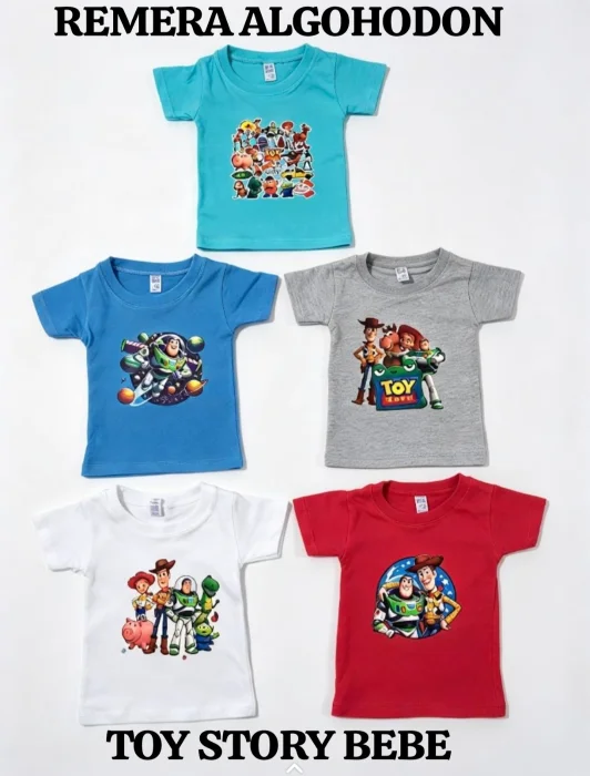 Remera Algohodon Bebe Toy Tory