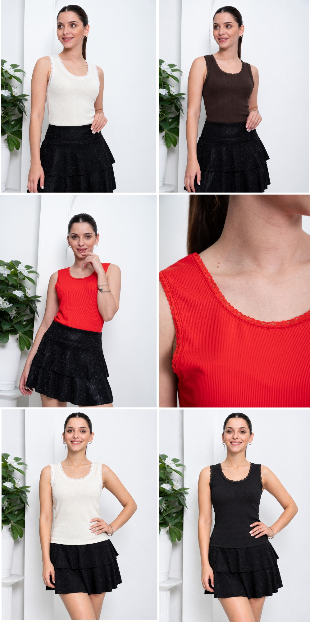 Musculosas de Morley Rib Party con Puntilla - Imagen 3