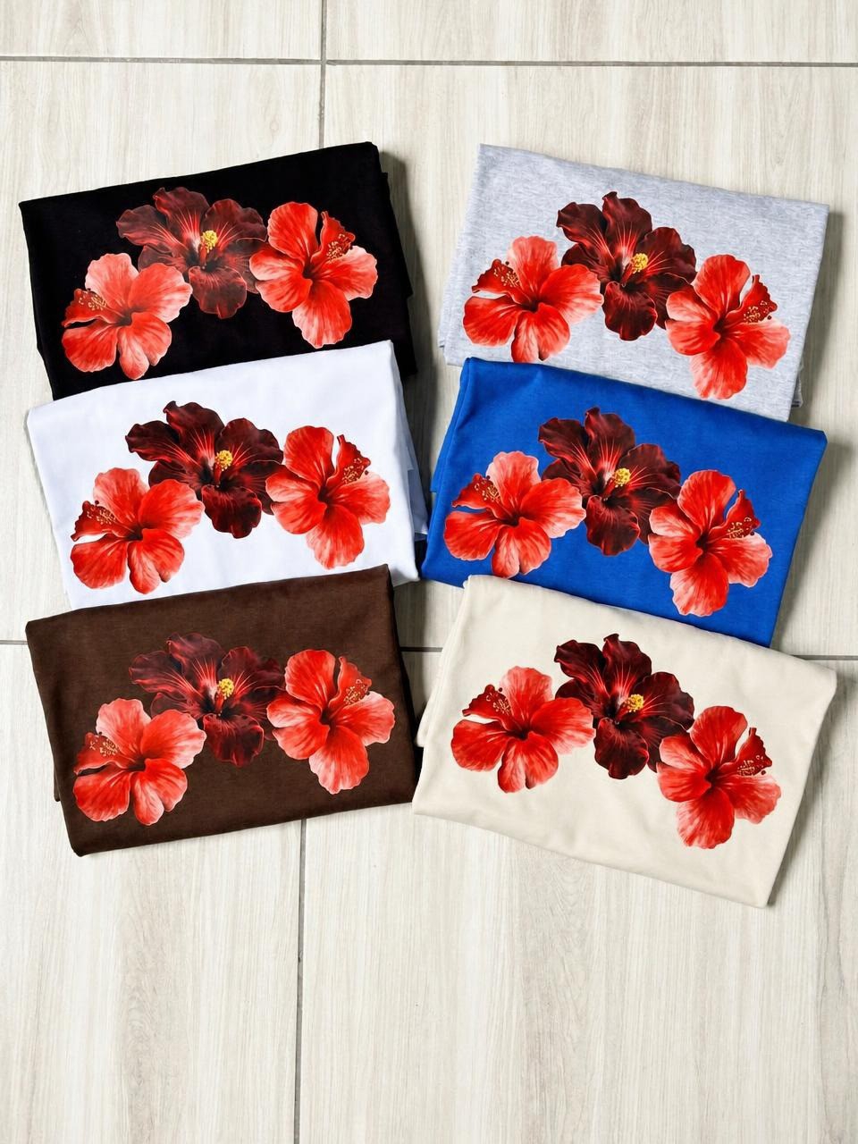 Remera Flor Carmin Algodón Premium 24.1 - Imagen 3