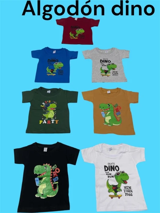 Remera Algodón Dino