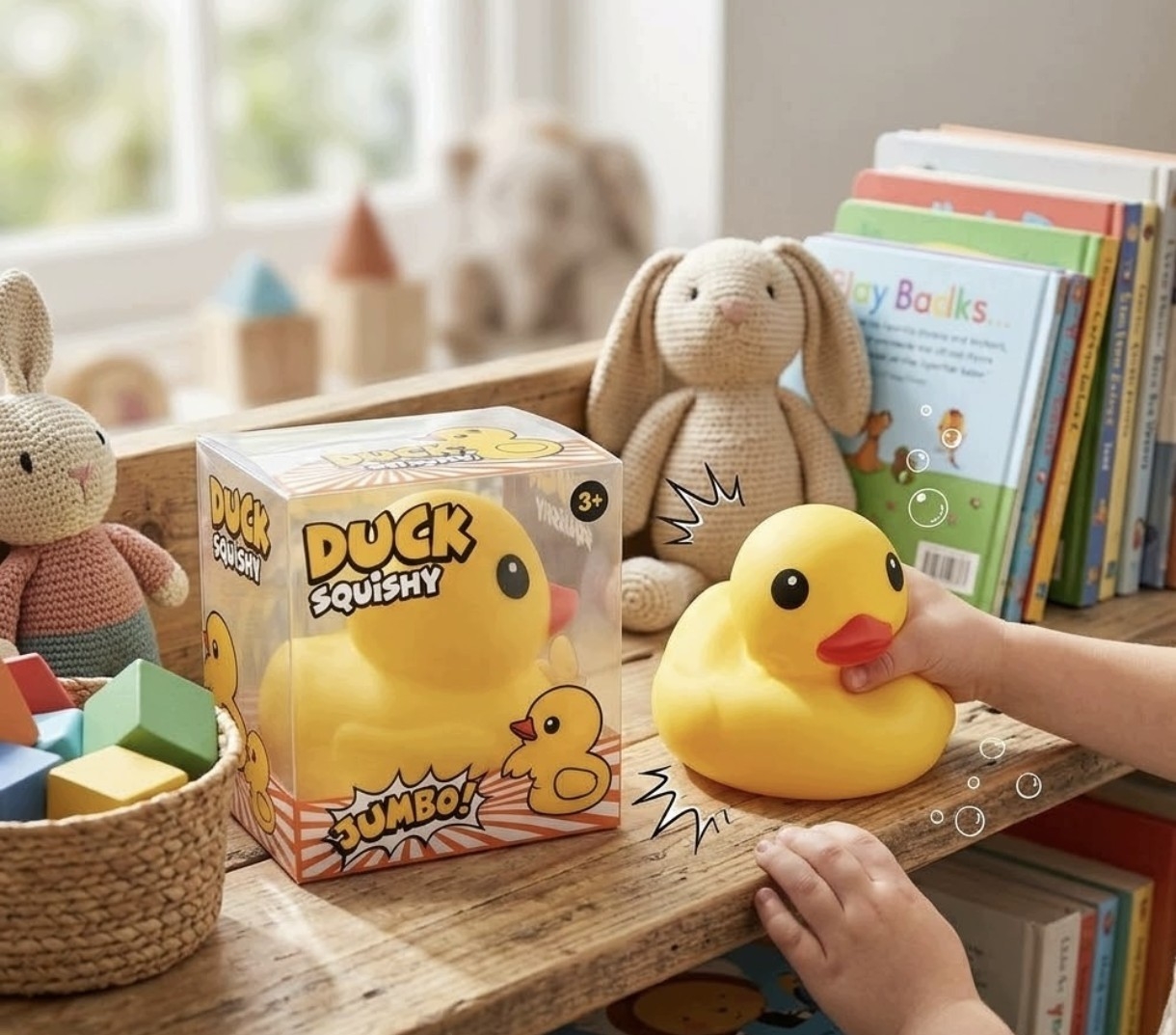 Squishy Jumbo Patito 12× 11 Cm Aprox,  Navidad , Virales Tik Tok - Imagen 4