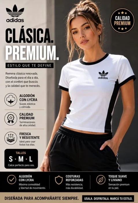 /remera Dama Algodón con Laycra