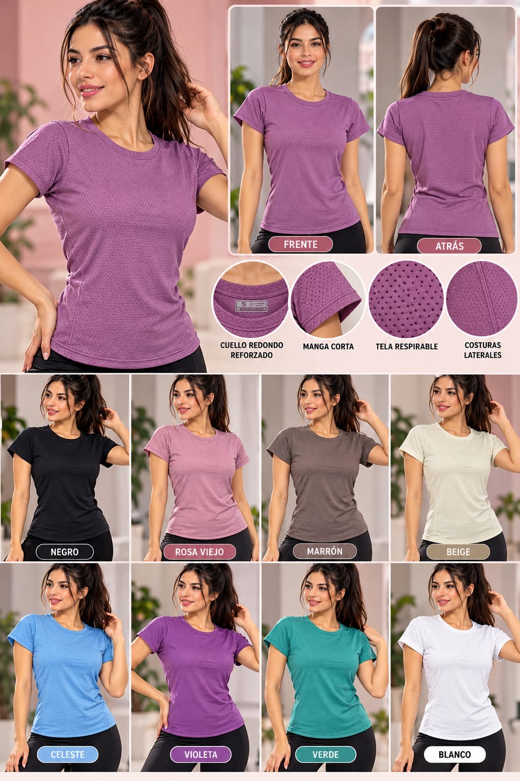 Remeras Dray Fit de Dama Cuallo Redondo - 41a8262c-f385-4af0-b87a-ca32c3214450.jpeg