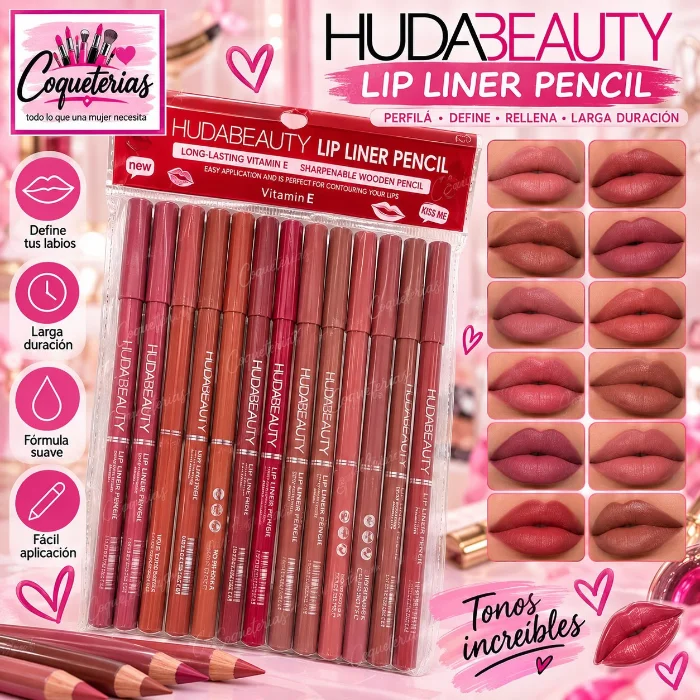 Set de 12 Delineador de Labios