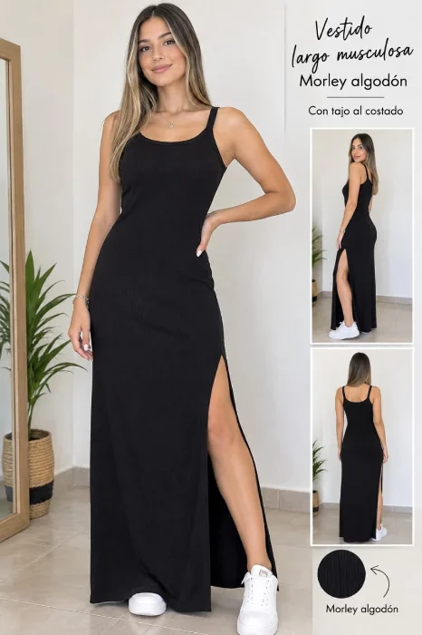 Vestido Largo Bretel