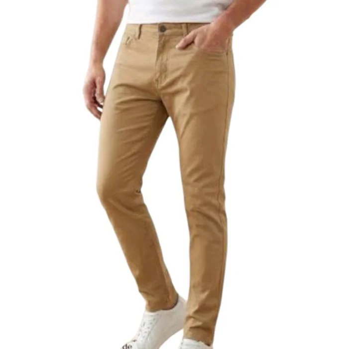 Pantalón Corte Chino Oxido Gabardina Elastizado