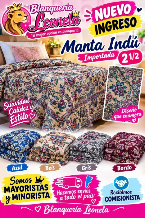 Manta Indu 2plazas   Importados