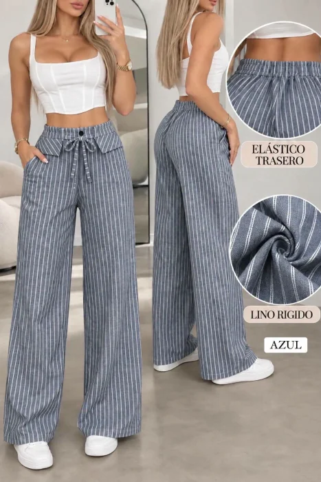 Pantalón Rayado Importado