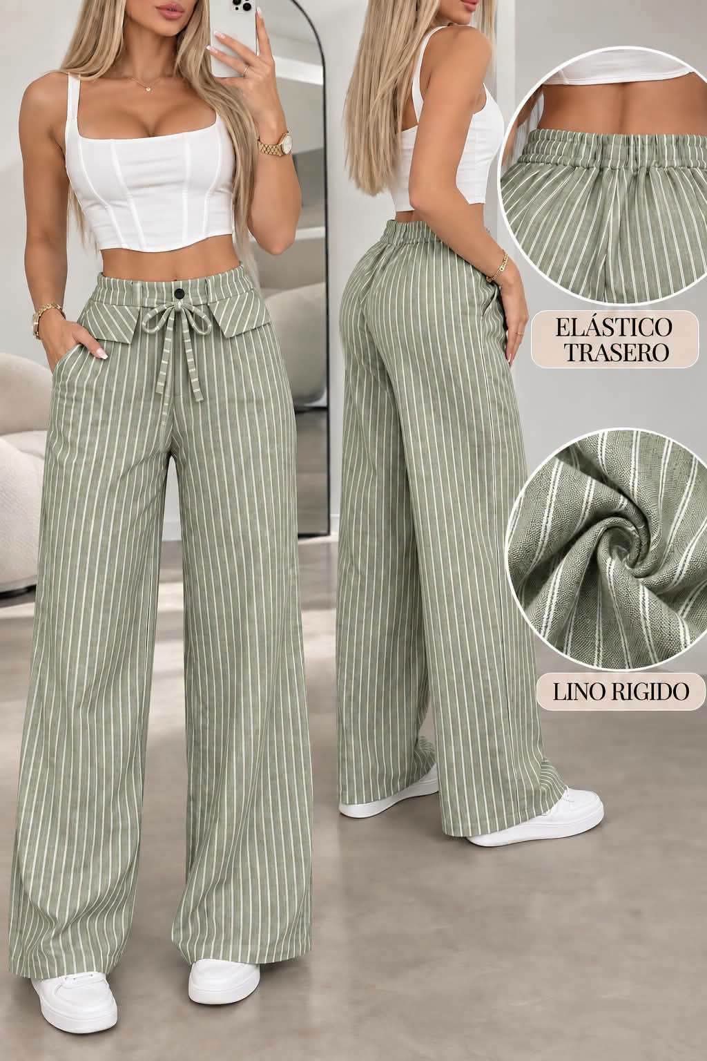 Pantalón Rayado Importado - Imagen 3