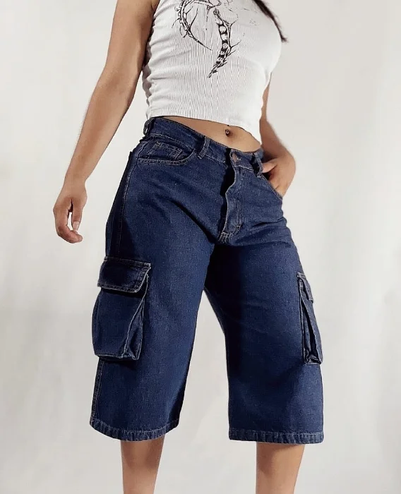 Bermuda Baggy Azul