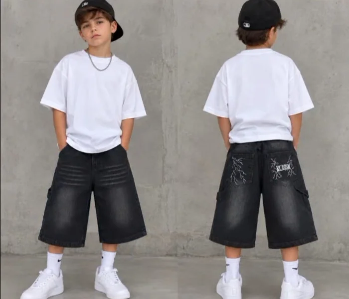 Bermudas Baggi Juvenil con Bordados