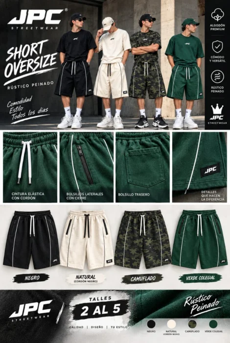 Shorts Oversize Rústico