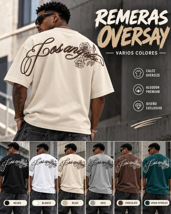 Remeras Oversay Doble Estampado