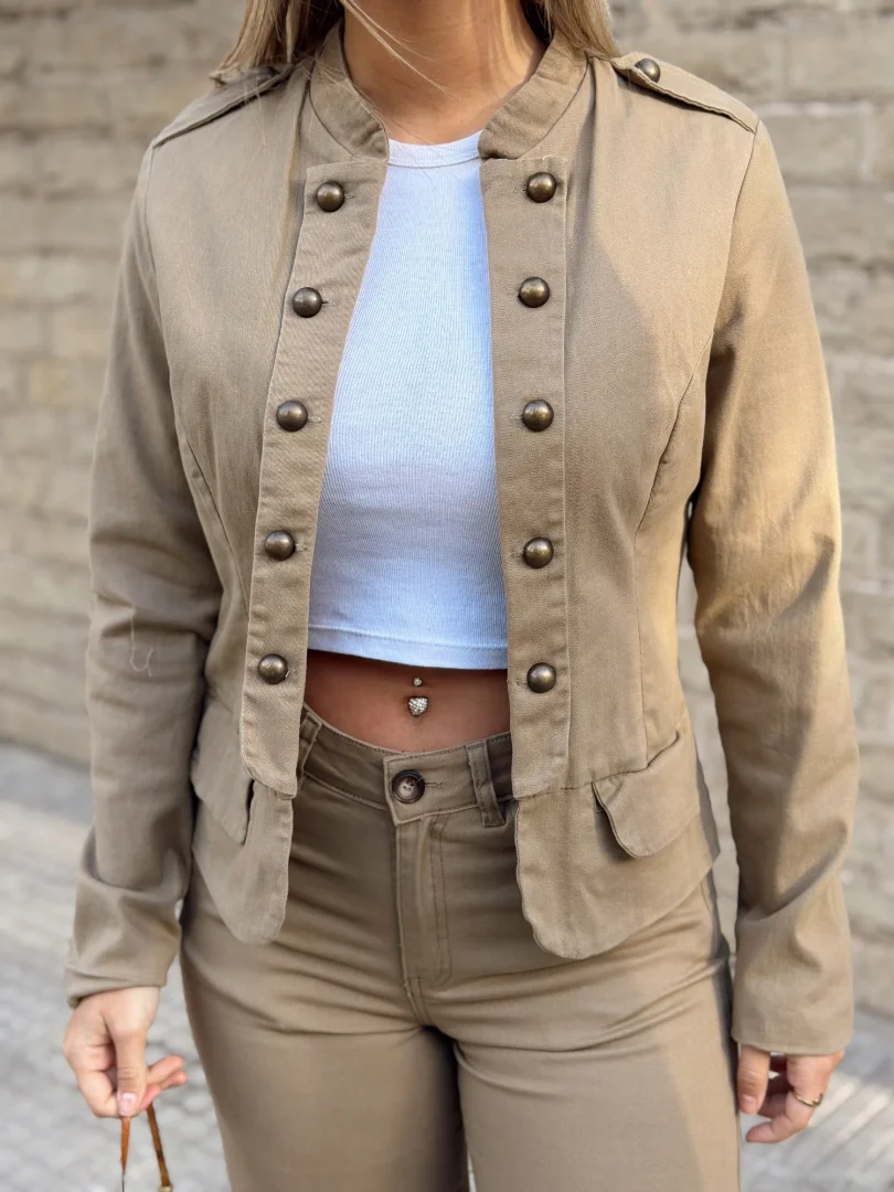 Chaqueta "imperial" en Gabardina Elastizada - Imagen 1