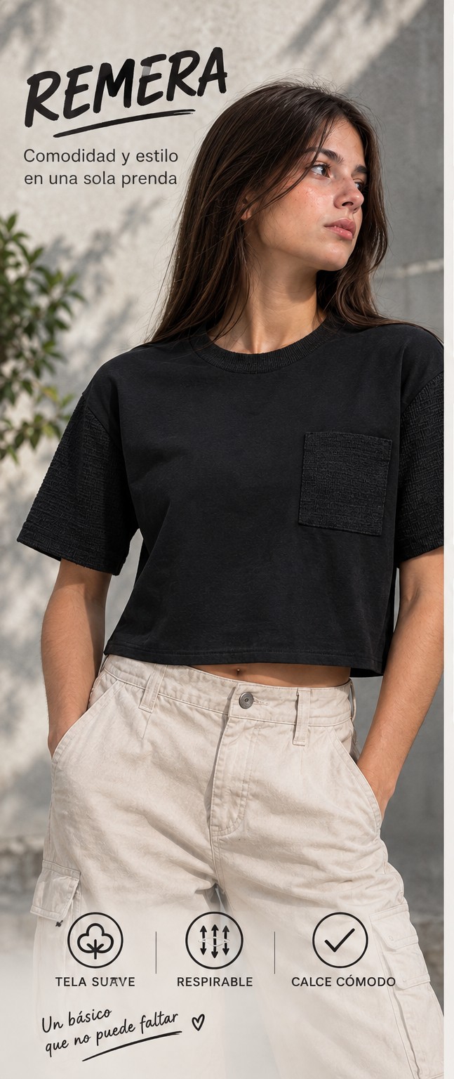 Remera con Bolsillo - Imagen 2