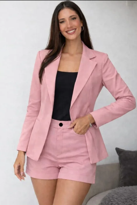 Conjunto Shorts Sastrero + Blazer Largo