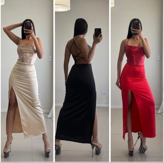 Vestidos Santen con Lentejuelas