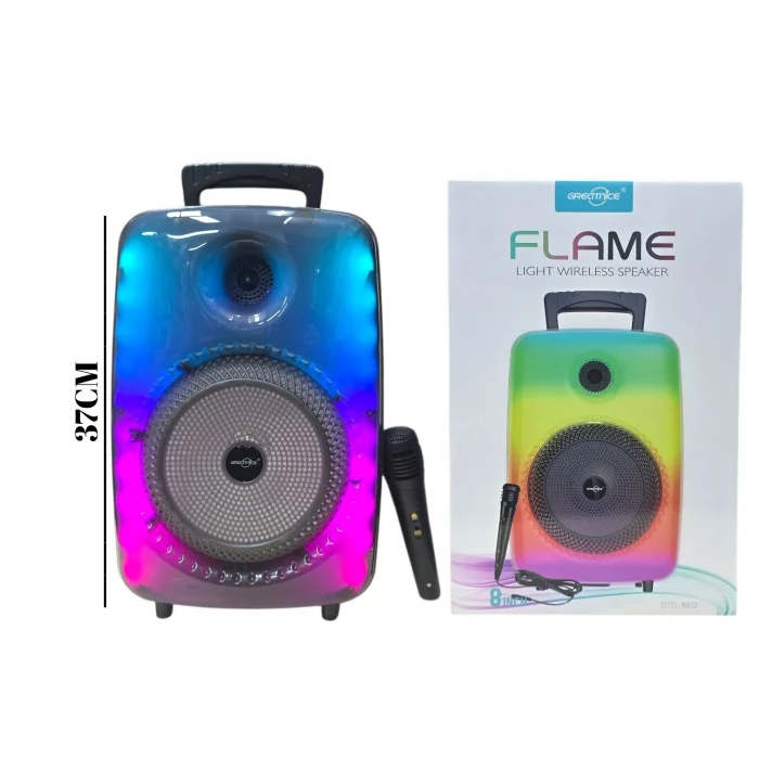 Parlante Bluetooth 8 Plg C/ Microfono Luz Rgb (gts-1802)