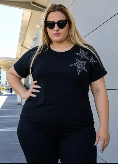 Remera de Modal Viscosa con Brillo