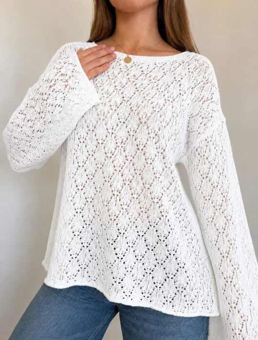 Sweater Hilo de Algodón Mujer Verano Dama Camisa Camiseta Remera Remeron Top