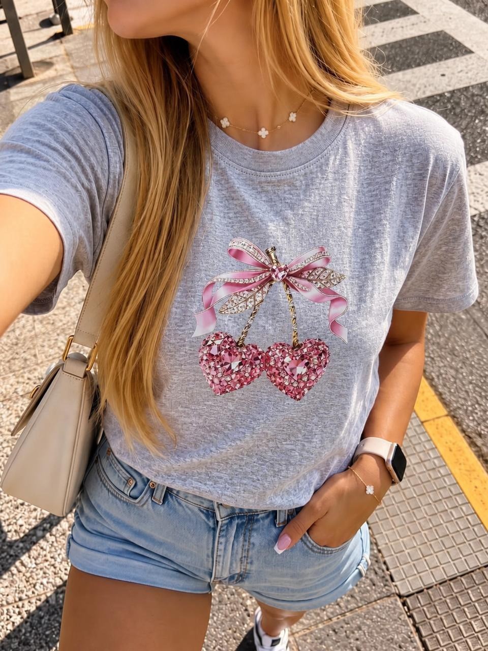 Remera Diamond Cherry Algodón - Imagen 2
