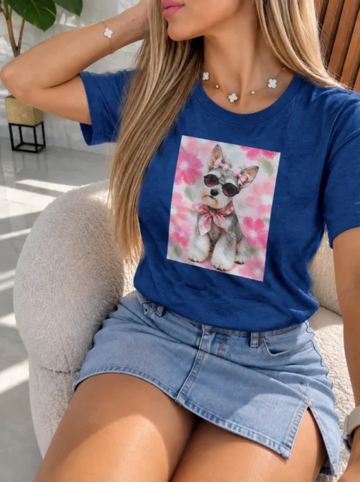 Remera Perrito Coquette Algodón