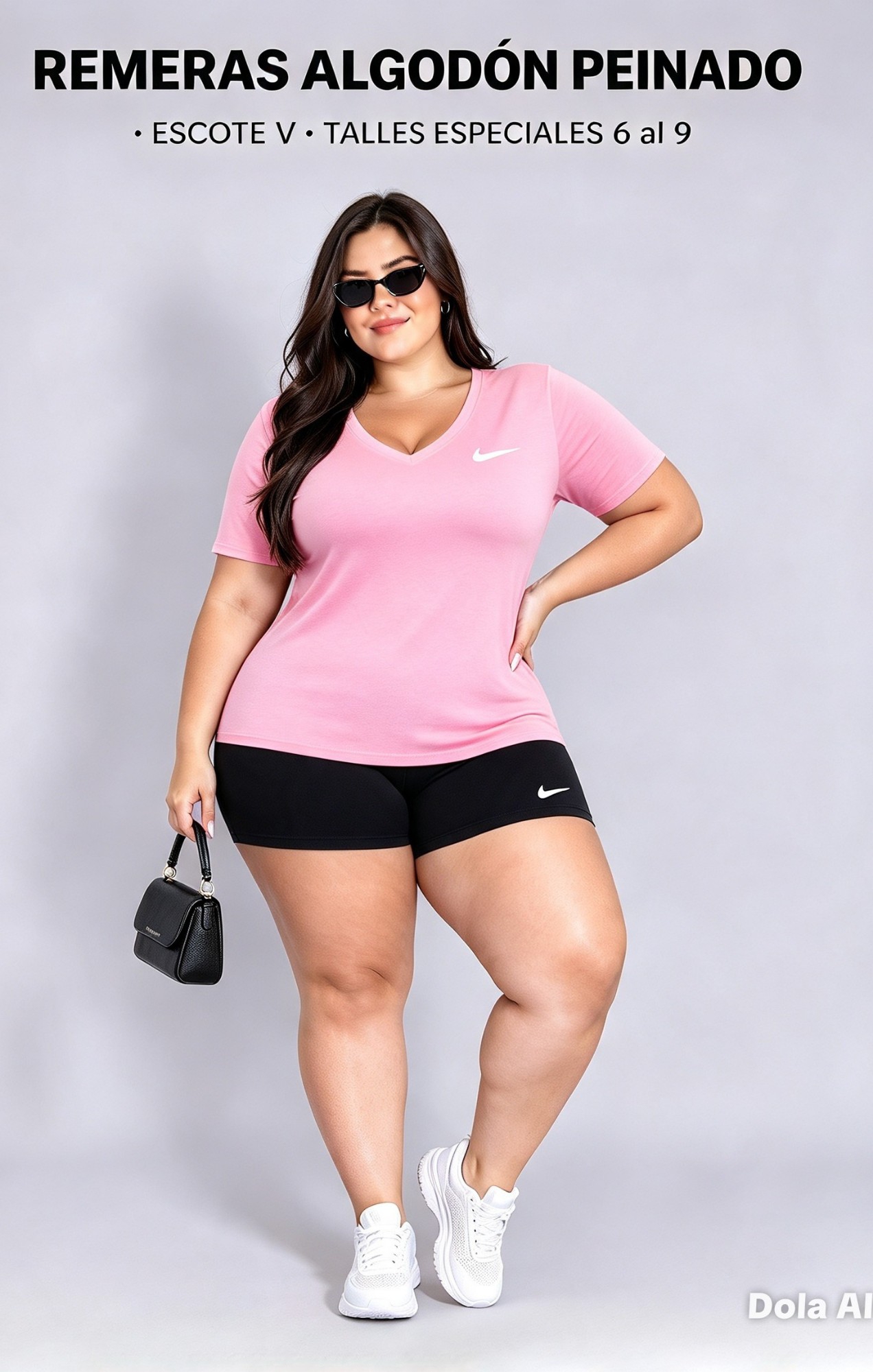 Remera Escote V Algodón Peinado - Imagen 2