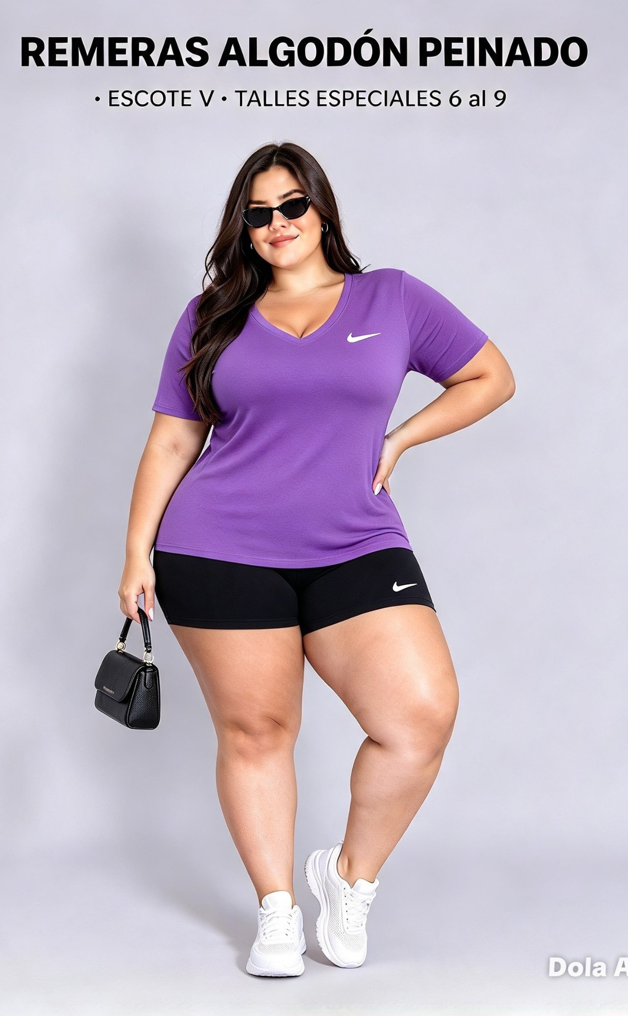 Remera Escote V Algodón Peinado - Imagen 3