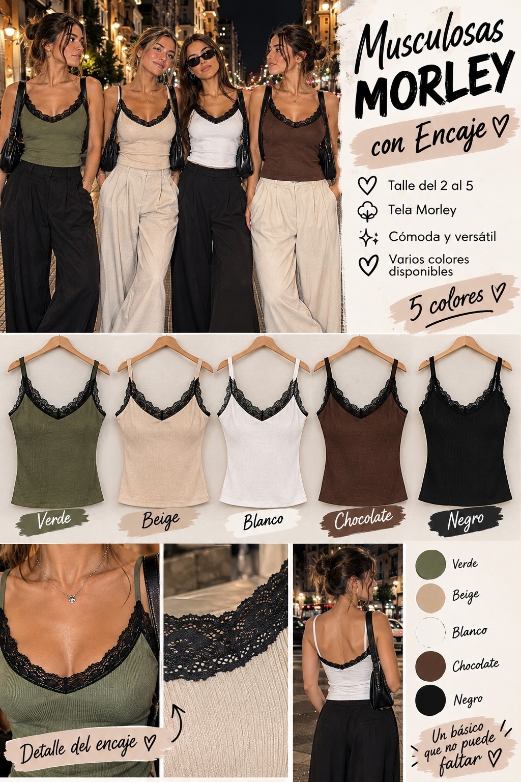 Musculosas con Encaje - Imagen 2