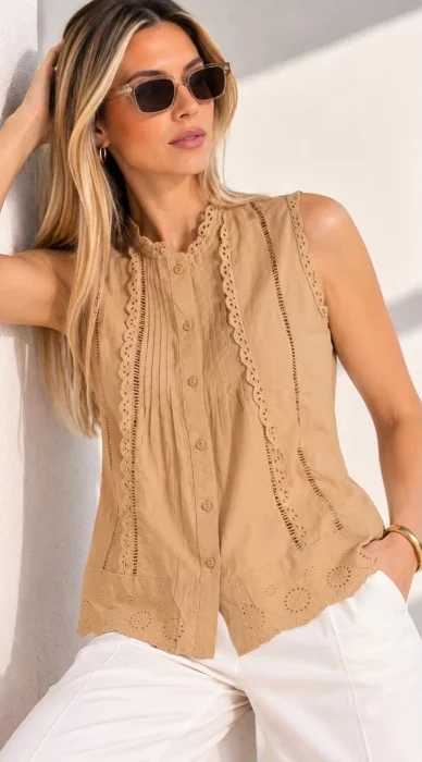 Camisa sin Manga Importado