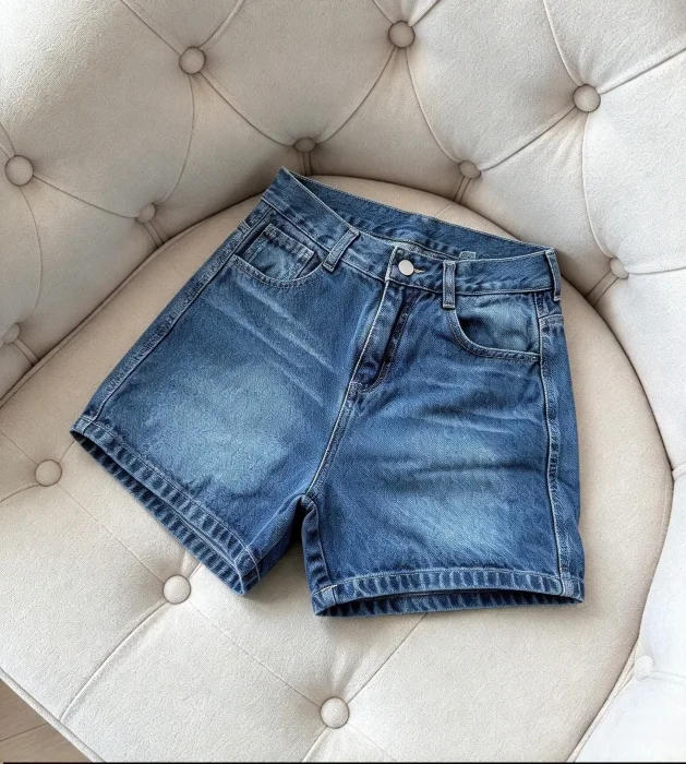 Shorts Jeans Tiro Alto