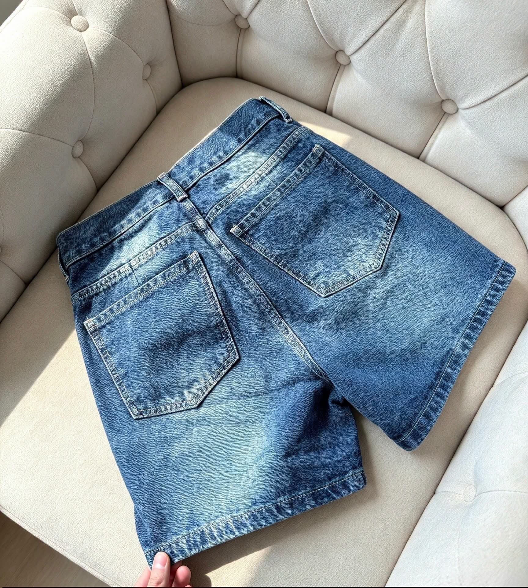 Shorts Jeans Tiro Alto - Imagen 4
