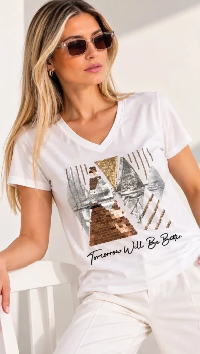 Remera Bordada Tomorrow Importado