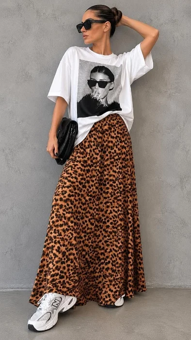 Maxifalda Animal Print