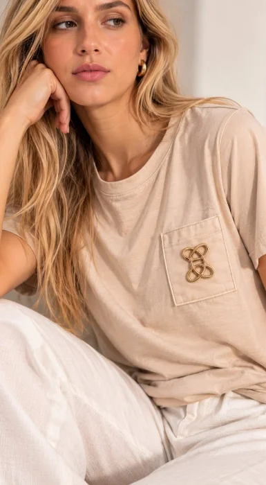 Remera con Aplique Importado