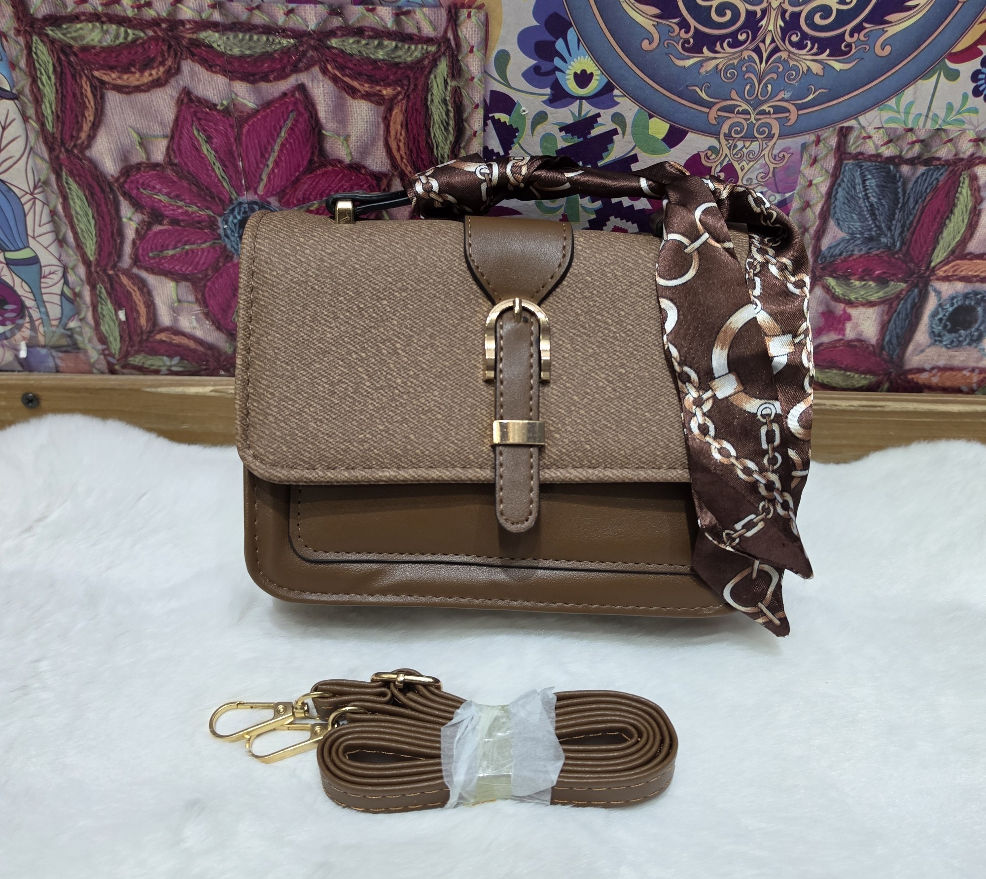 Hermoso Modelo de  Carterita Morral de Cuero Pu  Excelente Calidad - Imagen 5
