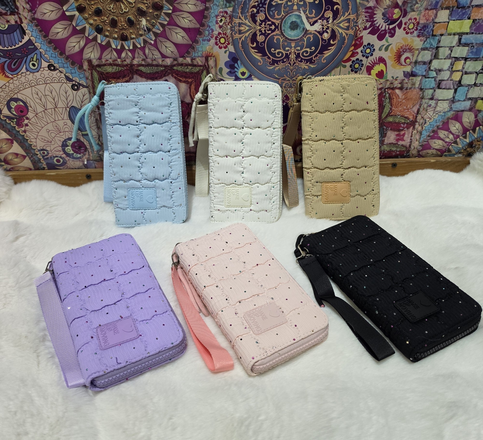 Billeteras Estilo Puffer Grande de 1 Cierre de Cuero Pu Excelente Calidad - Imagen 2
