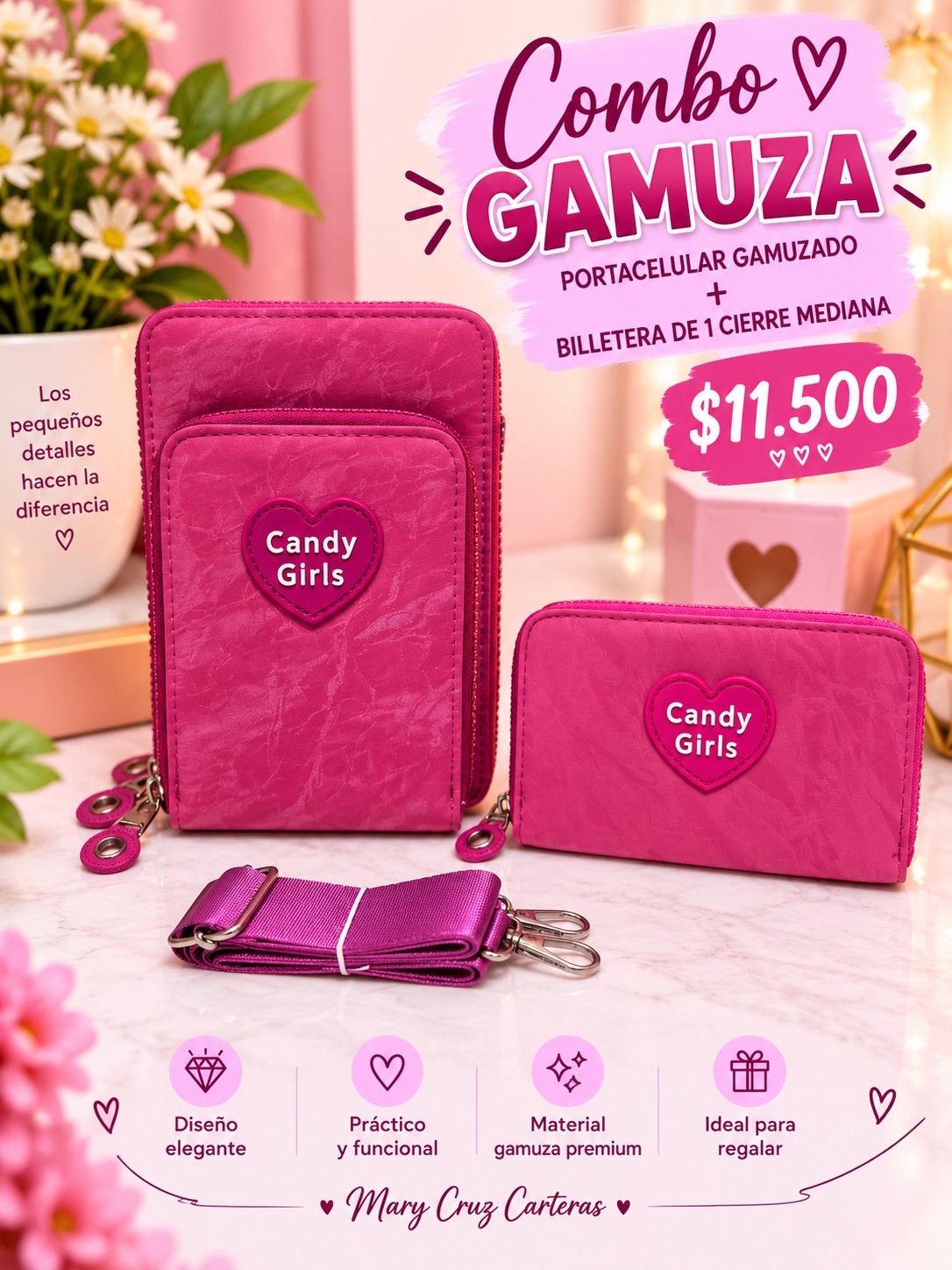 Combo de Portacelular + Billetera Gamuzado - Imagen 8
