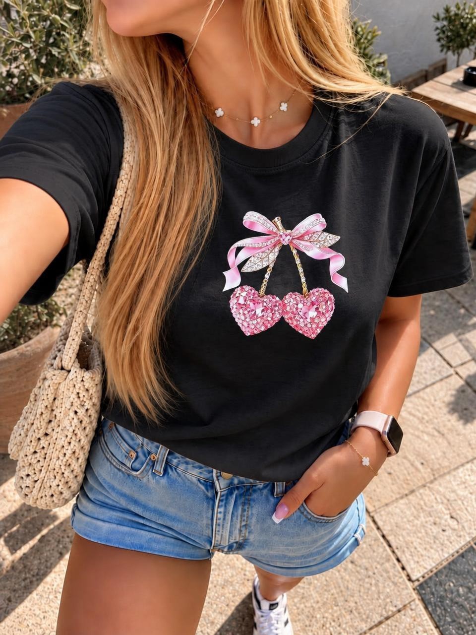Remera Diamond Cherry Algodón - Imagen 4