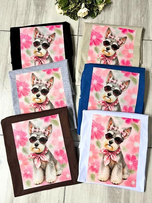 Remera Perrito Coquette Algodón