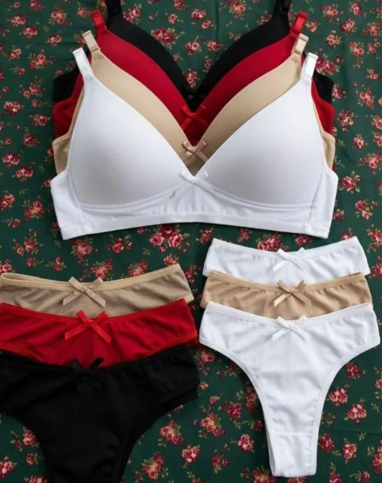 Conjunto Triangulo Microfibra Moño