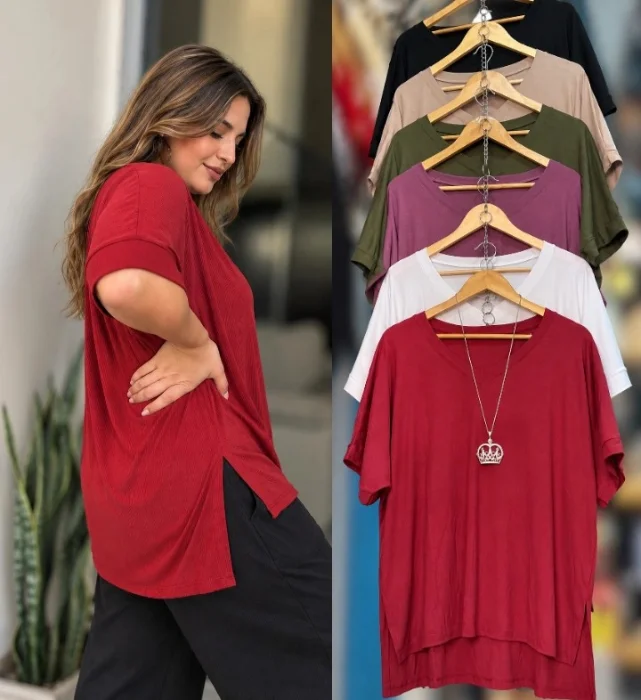 Remeron Cuello V con Tajo Largo Trasero