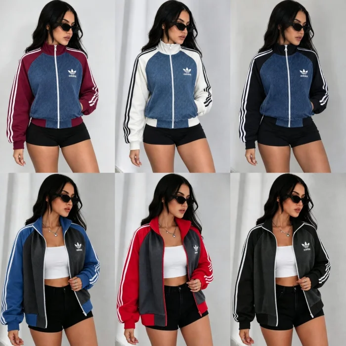 Campera Adi Combinada Logo Bordado