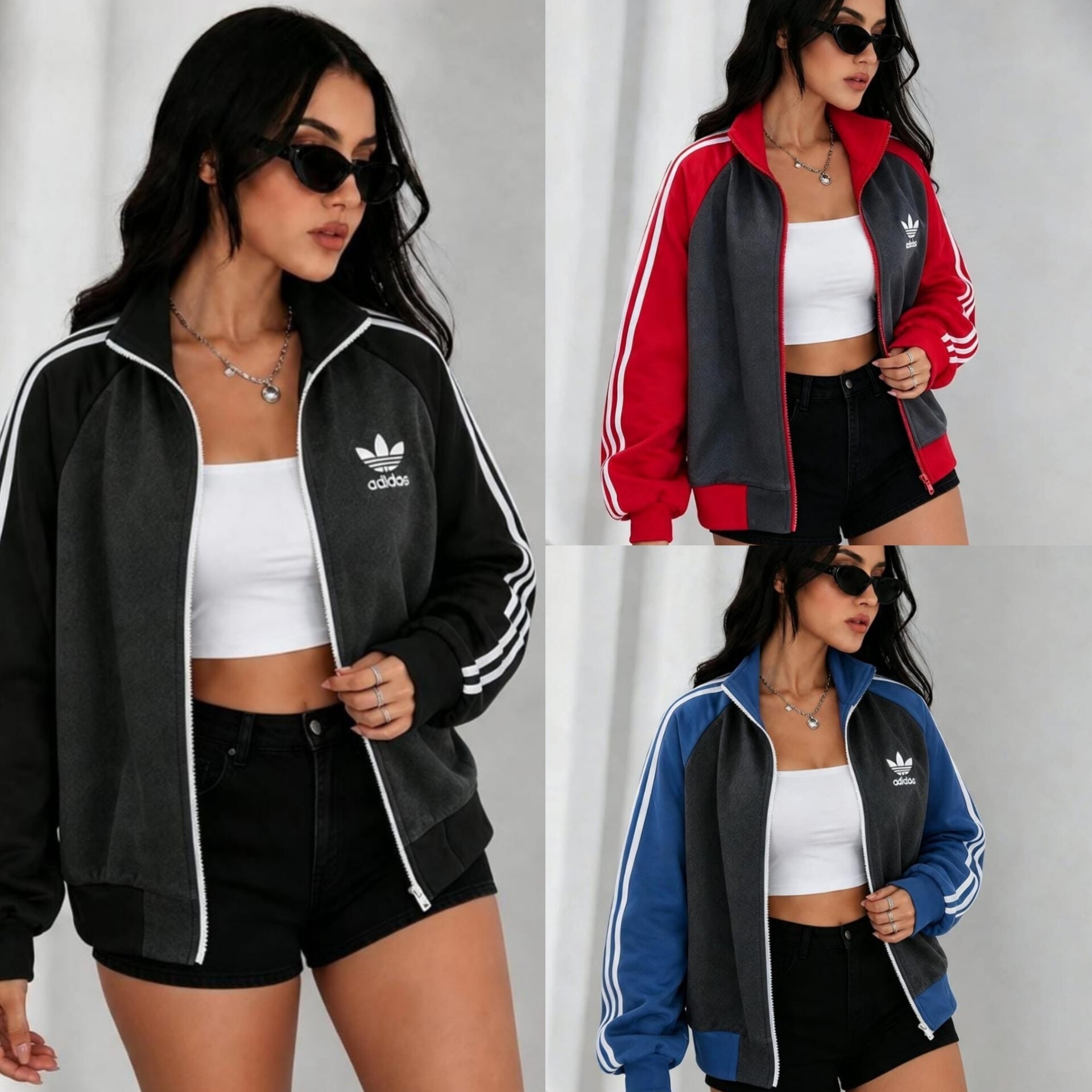 Campera Adi Combinada Logo Bordado - Imagen 2