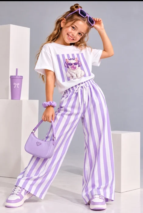 Conjunto Barbie de Nena Rayado